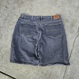 Vtg 90s POLO JEANS COMPANY Plain Earthtone Super Baggy Denim Shorts Jorts 42
